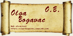 Olga Bogavac vizit kartica